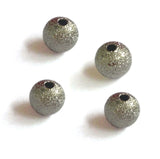 Brushed Metallic Acrylic Beads 6 MM Hole:1MM Round For Jewellery Making DIY Crafts Bracelets