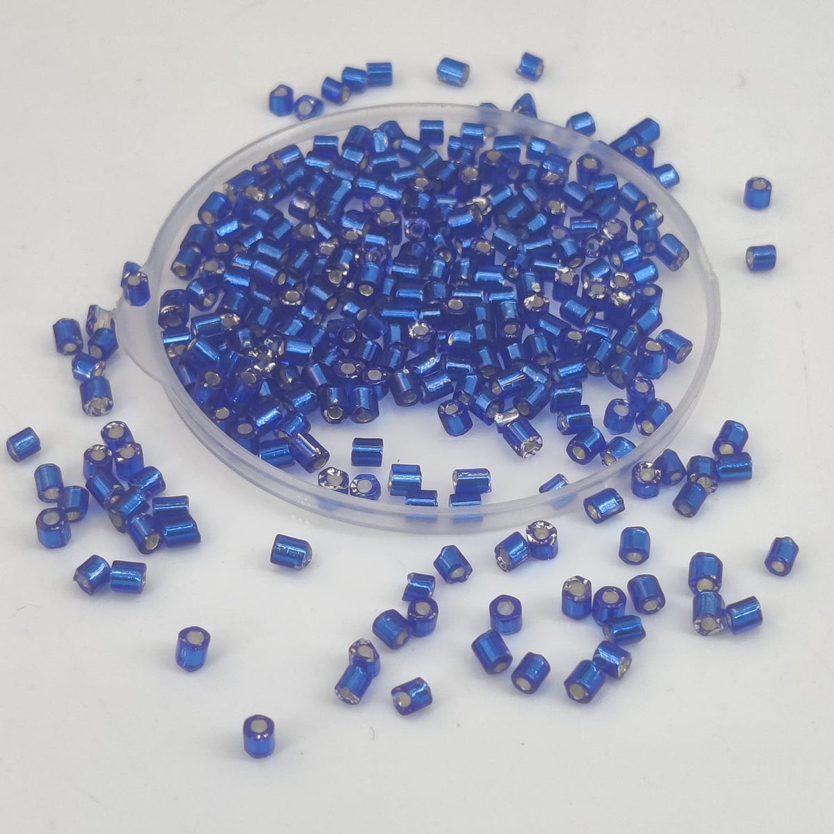 8/0 Silver Color Lining Glass Bugle Seed Beads 2.5 to 3 x 2.5 MM Hole 1 MM Cylinder For Jewellery Making DIY Crafts Hobby Arts