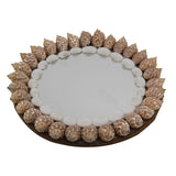 Handcrafted Sea Shell Crafts Wall Mirror Gifts Home Decoration Round 19x19x2.5 CM (1 Piece) [ac-artifctcrfts-00031-m5]
