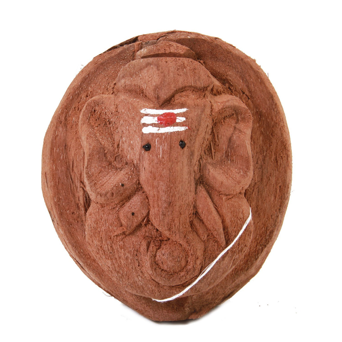 Handmade Eco Friendly Coconut Elephant Idol Ganesha Handicrafts For Decoration Pooja Festival Gifting 18x14x13 CM (1 Piece) [ac-artifctcrfts-00032-m1]