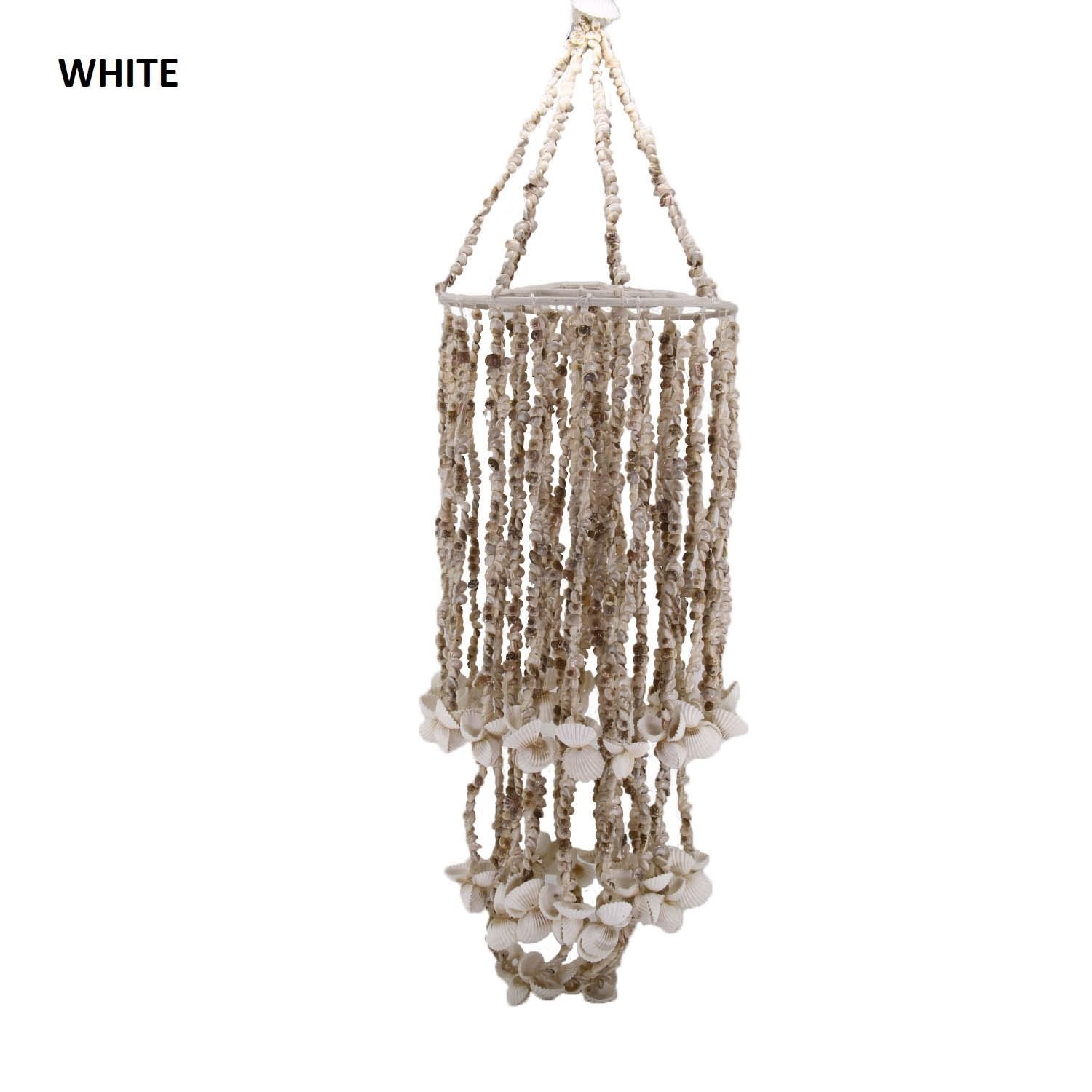 Handmade Seashell Wall Hangings Home Decoration Handicrafts 60 CM Long [White] (Pack of 1) [ac-artifctcrfts-00034-m4]