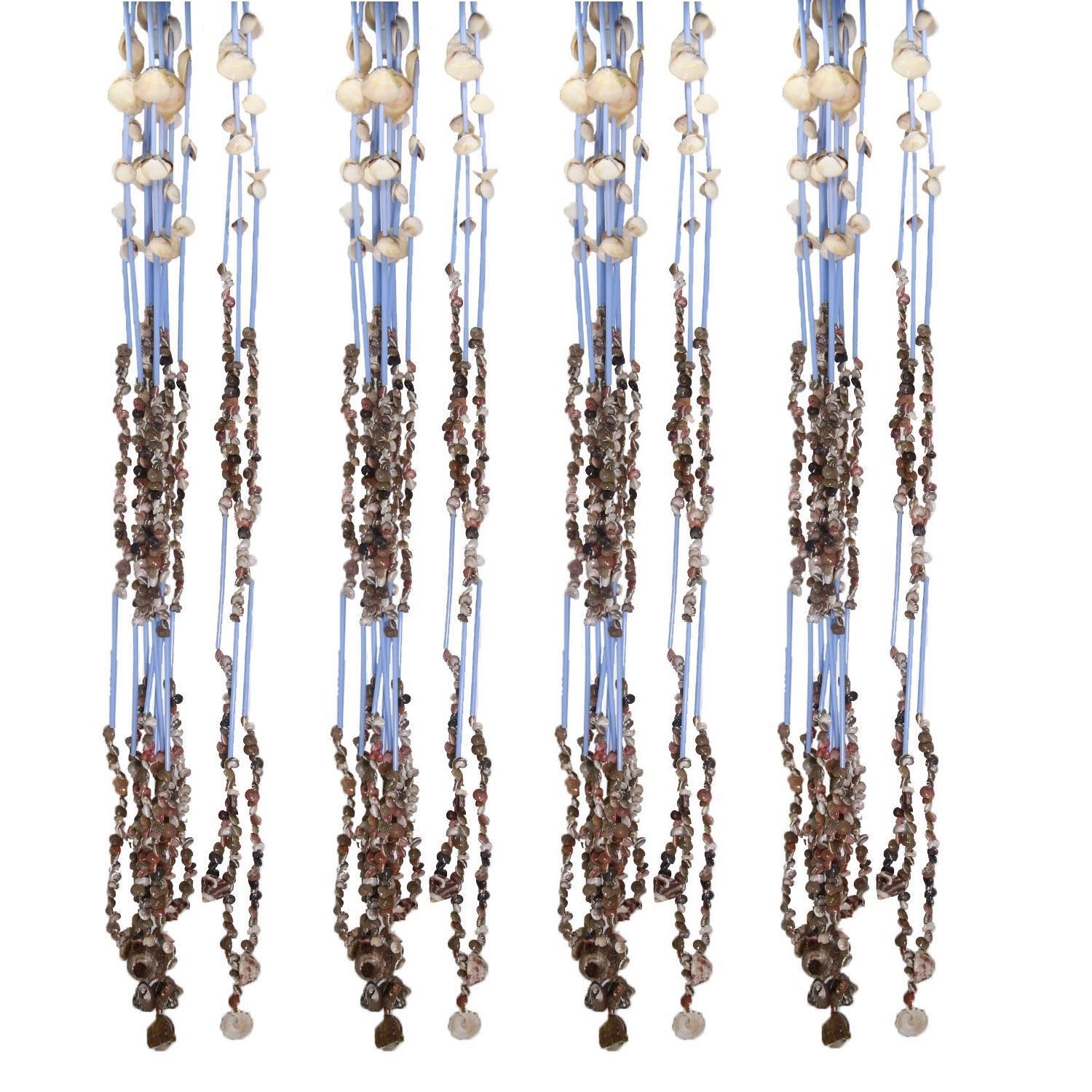 Handmade Seashell Long Curtain Door Hangings Home Decoration Handicrafts 140cm (55 Inch Long) [Grey] (Sold as 1 set, 12 Lines/set) [ac-artifctcrfts-00037-m1]