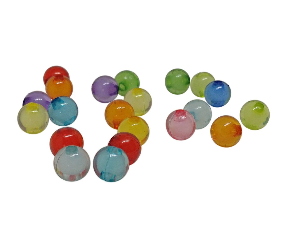 Acrylic Beads With Stuffed White Bead 8mm Round Hole:1.5mm For Jewellery Making Crafts [ac-bds-00001]