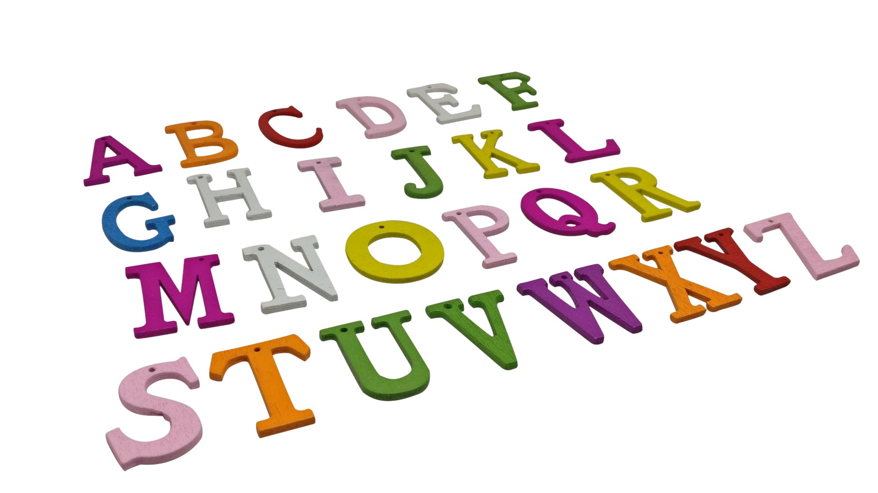 Wooden Alphabet Mini Pendant 23x14x2xmm Charms Hole:2mm Letters For Jewellery Bracelet Making Crafts [ac-bds-00022]