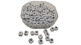 Plastic Beads Numbers 7x7x7xmm Cube White:4mm Hole: For Jewellery Bracelet Making Crafts [ac-bds-00027]
