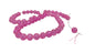 Crackle Glass Beads 8 MM Hole Size:1 MM Round Pink For Jewellery Making (1 String, 100 Beads) [ac-bds-00032-m27]