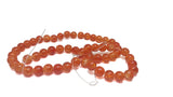 Crackle Glass Beads 8 MM Hole Size:1 MM Round Orange For Jewellery Making (1 String, 100 Beads) [ac-bds-00032-m38]