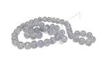 Crackle Glass Beads 8 MM Hole Size:1 MM Round Light Grey For Jewellery Making (1 String, 100 Beads) [ac-bds-00032-m39]