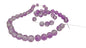 Crackle Glass Beads 8mm Hole Size:1.3 MM Round Light Purple & Transparent (1 String, 100 Beads) [ac-bds-00032-m46]