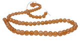 Crackle Glass Beads 6 MM Round Hole Size:1.3 MM Light Orange (1 String, 125 Beads/String) [ac-bds-00033-m16]