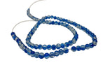 Crackle Glass Beads 4 MM Round Hole Size:1 MM Blue Transparent (1 String, 200 Beads/String) [ac-bds-00034-m12]