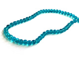 Crackle Glass Beads 4 MM Round Hole Size:1 MM Sky Blue Color (1 String, 200 Beads/String) [ac-bds-00034-m2]