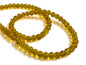 Crackle Glass Beads 4 MM Round Hole Size:1 MM Yellow (1 String, 200 Beads/String) [ac-bds-00034-m5]