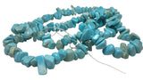 Synthetic Turquoise Beads Multi-Size (Range 8-17mm) 34inch long Chips Turquoise Blue (Sold as 1 string, 160 beads/string) [ac-bds-00039-m2]