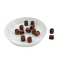 Wooden Beads (35 Pieces, 5 GM Wt) Dark Brown Hole Size 1.5 MM Cylinder For Jewellery Making DIY Arts Crafts Decoration [ac-bds-00049-m12]