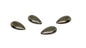 CCB Plastic Metallic Flat Drop Beads Charms Pendants 21x11x5 MM (Pack Of 10 Pieces) [ac-bds-00065-m2]
