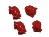 Carved Synthetic Stone Buddha Beads 8x14x13mm Dark Red (Pack of 4 Pieces) [ac-bds-00067-m1]