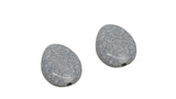Non-Uniform Flat Drop Printed Acrylic Beads 25x19x7xmm White (Pack of 10 Pieces) [ac-bds-00071-m1]