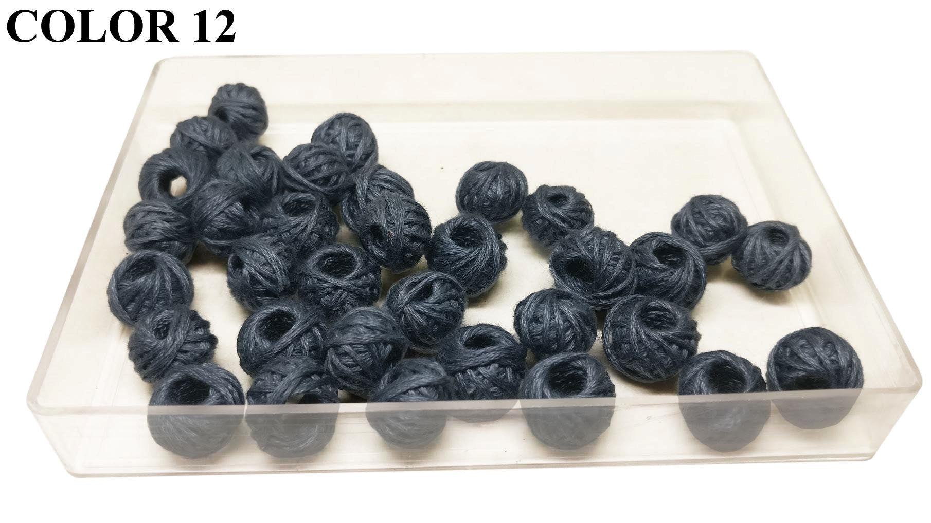 Cotton Thread Beads Balls 13x10 MM For Jewellery Making