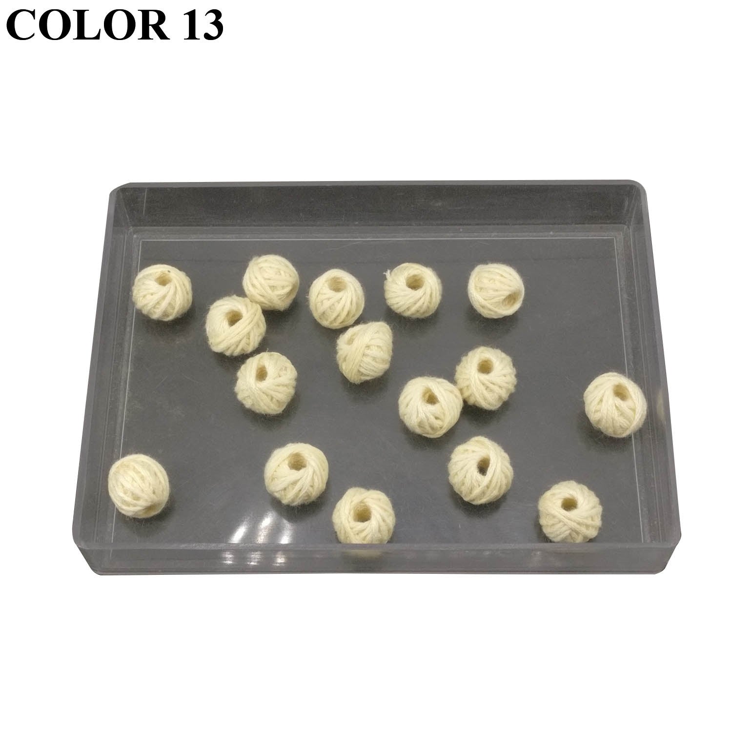 Cotton Thread Beads Balls 13x10 MM For Jewellery Making