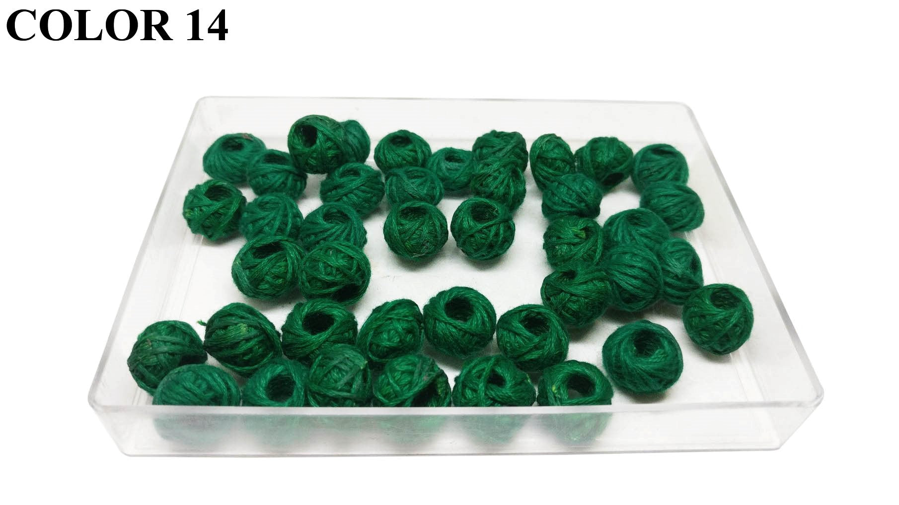 Cotton Thread Beads Balls 13x10 MM For Jewellery Making