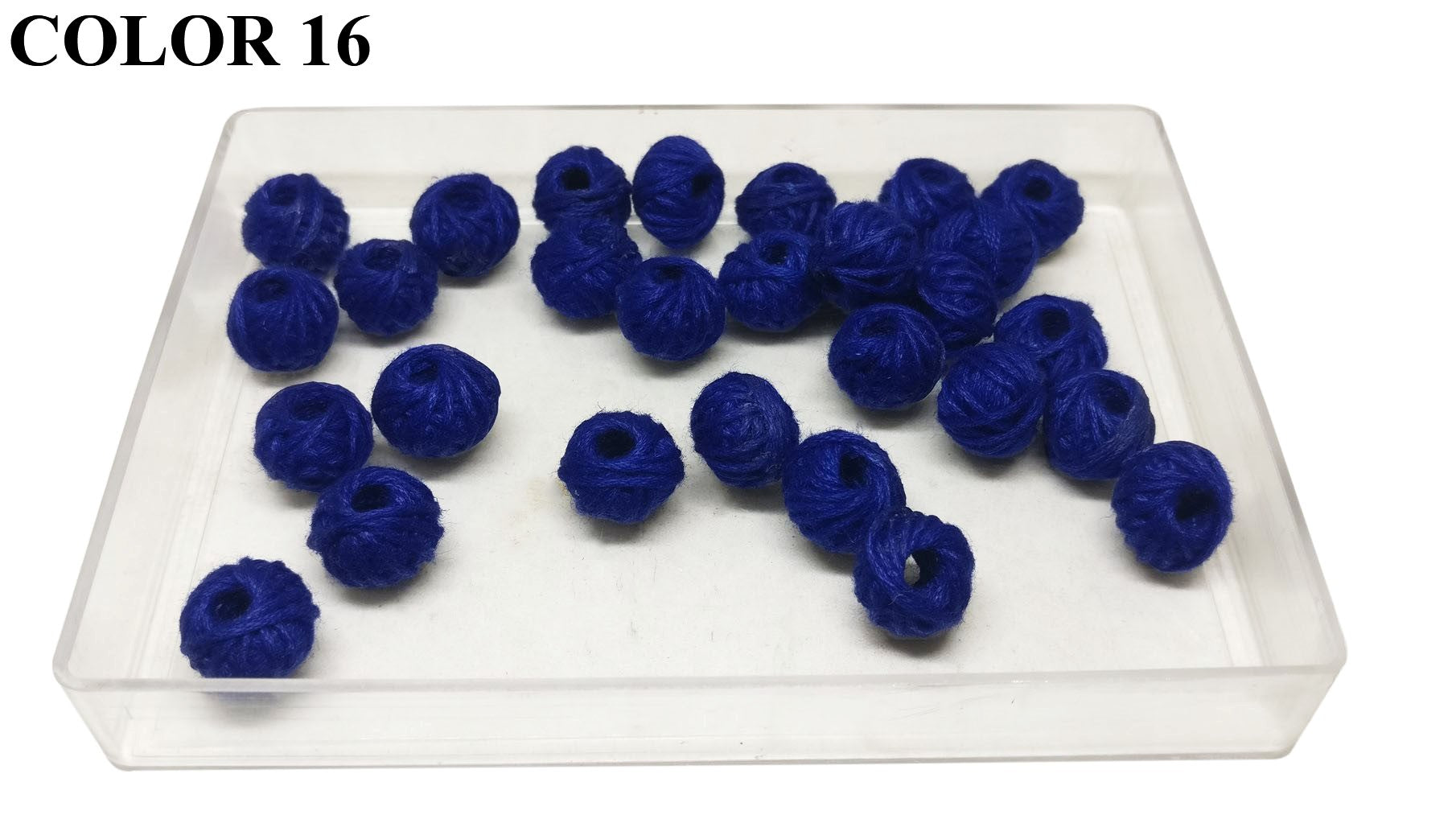 Cotton Thread Beads Balls 13x10 MM For Jewellery Making