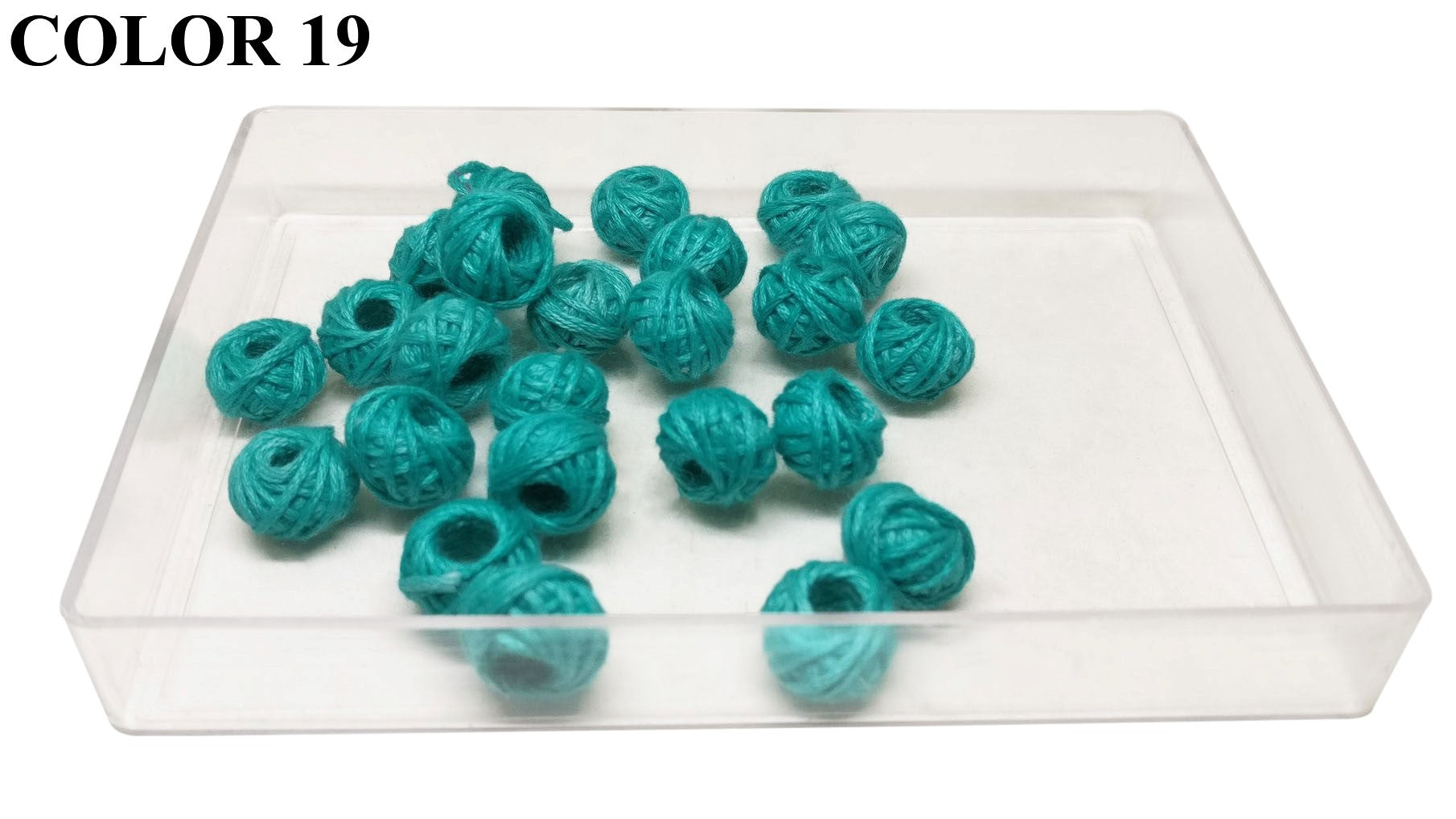 Cotton Thread Beads Balls 13x10 MM For Jewellery Making