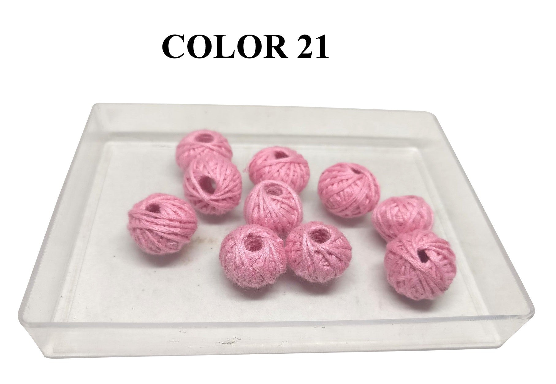 Cotton Thread Beads Balls 13x10 MM For Jewellery Making
