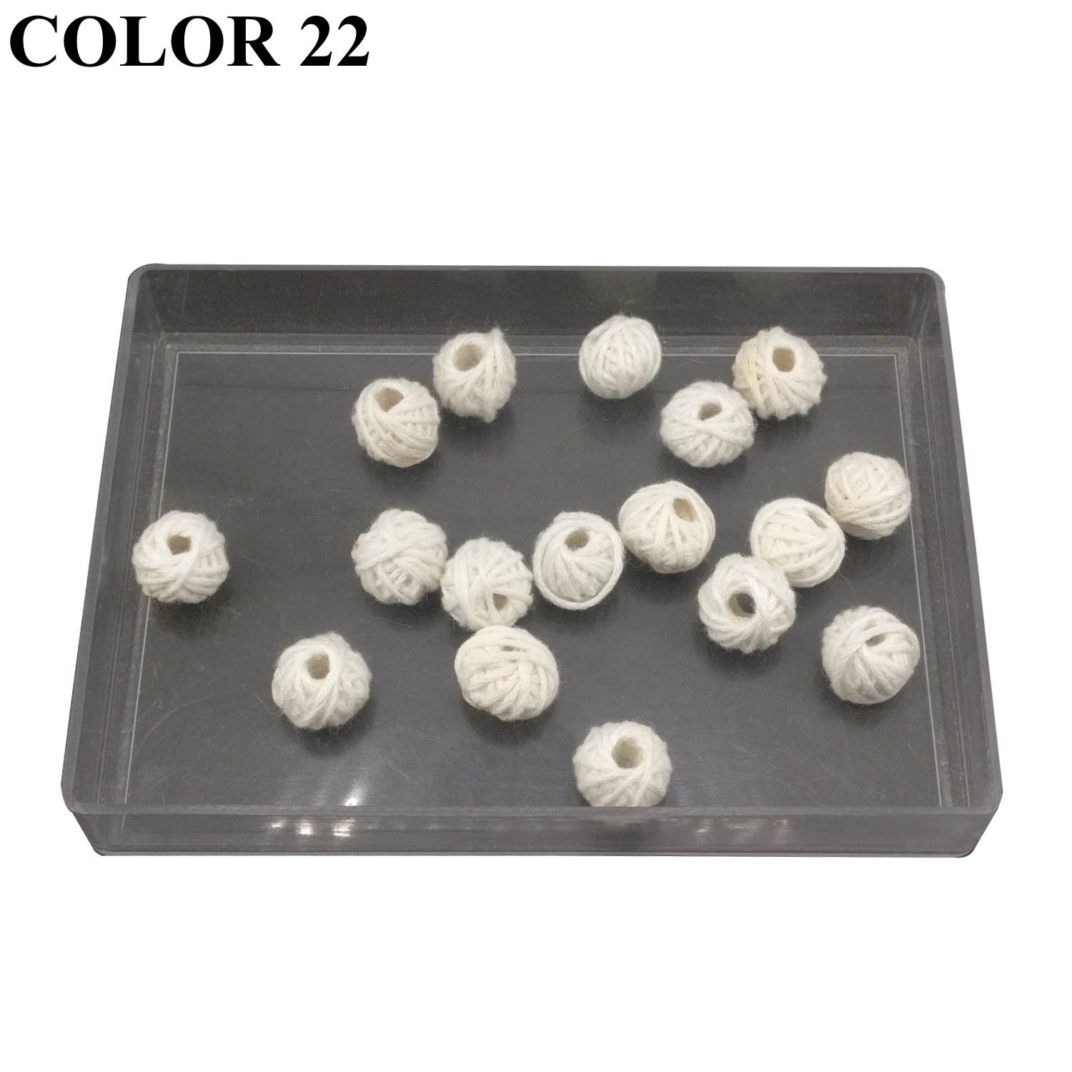 Cotton Thread Beads Balls 13x10 MM For Jewellery Making