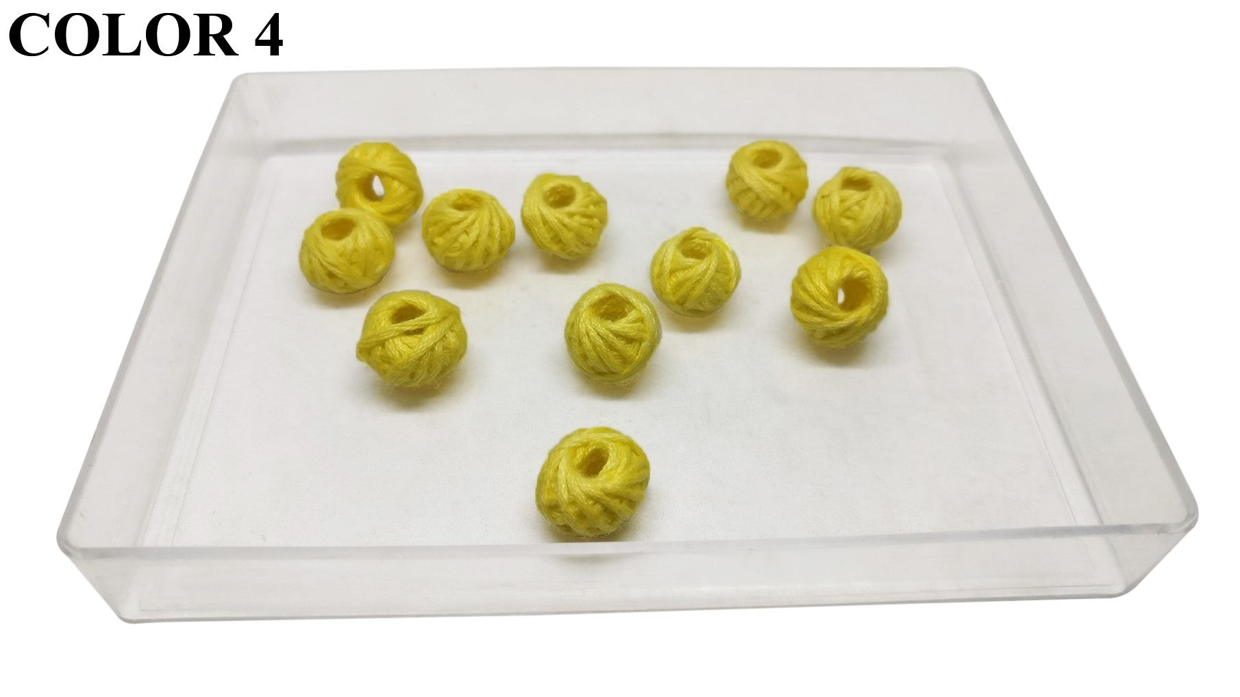 Cotton Thread Beads Balls 13x10 MM For Jewellery Making