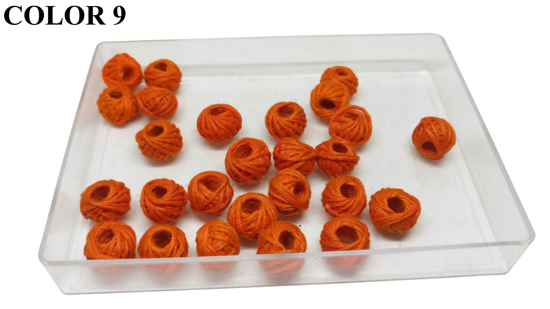 Cotton Thread Beads Balls 13x10 MM For Jewellery Making