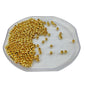 CCB Plastic Beads Golden Color 3mm With Hole 1mm (1600 Pieces, 25 Grams) For Jewellery Making Embroidery Crafts [ac-bds-00079-3mm]