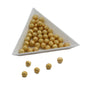 CCB Plastic No Hole Beads 6 MM (175 Pieces, 25 GMs Wt) Dotted Gold Color Round For Embroidery Sewing Art Crafts Decoration Jewellery Making [ac-bds-00081-m6]