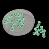 Radium Style Illuminating Acrylic Beads (70 Beads, 10 GMs) 7x4 MM Hole Size 1.5 MM Glow In The Dark For Jewellery Making DIY Crafts Keychains [ac-bds-00087-m1]