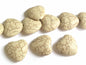 Synthetic Stone Beads 24x23 MM (10 Pieces) Heart Hole 1.5 MM White For Jewellery Making [ac-bds-00088-m1]