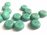 Synthetic Stone Beads 16x8 MM (20 Pieces) Disc Hole 1.2 MM Turquoise Green For Jewellery Making [ac-bds-00088-m4]