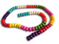 Synthetic Stone Beads 8x5 MM (1 String, 75 Beads) Rondelle Hole 1 MM Mixed Colors 15 Inch For Jewellery Making [ac-bds-00090-m1]