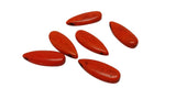 Synthetic Stone Beads 25x10x5 MM (1 String, 85 Beads) Flat Drop Hole 1 MM Mixed Colors 15 Inch For Jewellery Making [ac-bds-00092-m0]