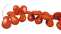 Synthetic Stone Beads 25x18x8 MM (1 String, 48 Beads) Flat Drop Hole 1 MM Orange 15 Inch For Jewellery Making [ac-bds-00094-m4]