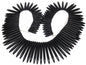 Synthetic Stone Beads 20 to 50 MM Long Range (1 String, 90 Beads) Spike Hole 1 MM Black 17 Inch For Jewellery Making [ac-bds-00096-m5]