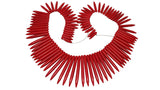 Synthetic Stone Beads 20 to 50 MM Long Range (1 String, 90 Beads) Spike Hole 1 MM Red 17 Inch For Jewellery Making [ac-bds-00096-m7]