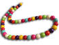 Synthetic Stone Beads 8 MM (1 String, 45-50 Beads) Round Hole 1 MM Mixed Colors 16 Inch For Jewellery Making [ac-bds-00099-m1]