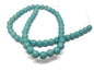 Synthetic Stone Beads 8 MM (1 String, 45-50 Beads) Round Hole 1 MM Turquoise Blue 15 Inch For Jewellery Making [ac-bds-00099-m2]