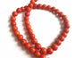 Synthetic Stone Beads 8 MM (1 String, 45-50 Beads) Round Hole 1 MM Orange 15 Inch For Jewellery Making [ac-bds-00099-m3]