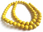 Synthetic Stone Beads 8 MM (1 String, 45-50 Beads) Round Hole 1 MM Yellow 15 Inch For Jewellery Making [ac-bds-00099-m4]