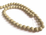 Synthetic Stone Beads 8 MM (1 String, 45-50 Beads) Round Hole 1 MM White 15 Inch For Jewellery Making [ac-bds-00099-m7]