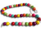 Synthetic Stone Beads 10 MM (1 String, 38-40 Beads) Round Hole 1 MM Mixed Colors 16 Inch For Jewellery Making [ac-bds-00100-m1]
