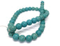 Synthetic Stone Beads 10 MM (1 String, 38-40 Beads) Round Hole 1 MM Turquoise Blue 15 Inch For Jewellery Making [ac-bds-00100-m2]