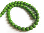 Synthetic Stone Beads 10 MM (1 String, 38-40 Beads) Round Hole 1 MM Green 15 Inch For Jewellery Making [ac-bds-00100-m4]