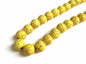 Synthetic Stone Beads 10 MM (1 String, 38-40 Beads) Round Hole 1 MM Yellow 15 Inch For Jewellery Making [ac-bds-00100-m6]
